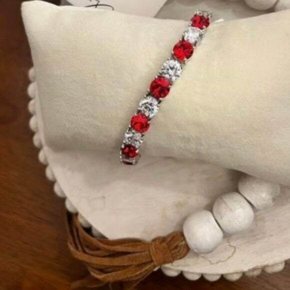 Park Lane Candy Cane Micro Impression Tennis Bracelet Limited Edition - Picture 3 of 4